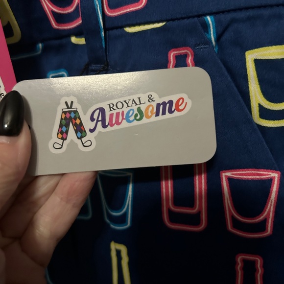 Royal & Awesome Golf Pants Shot of the Day Trousers 34x30 NWT - Picture 4 of 8